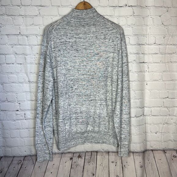 Bonobos Mens Cashmere Blend Quarter Zip Sweater Shirt size L Large Heather Gray - Picture 3 of 6